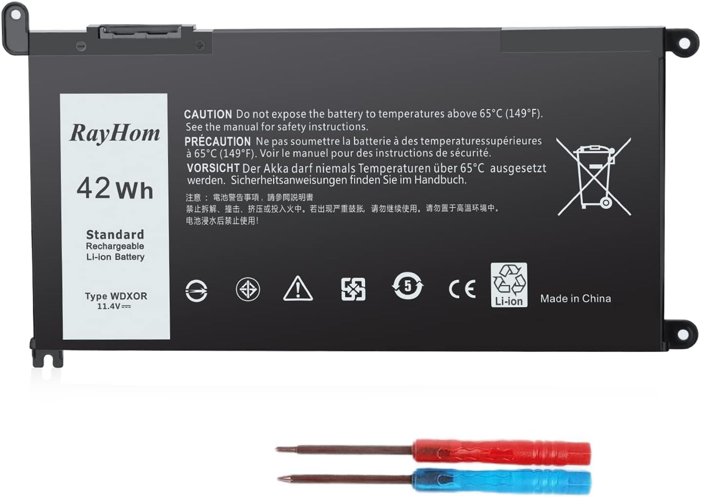 RayHom WDX0R P69G Battery 42Wh - Replacement for Turkey | Ubuy